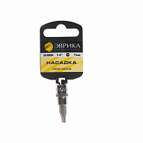 Насадка ER-93004H 1/4" DR шлиц 7мм (с держателем) ЭВРИКА 1/240